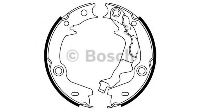 Set saboti frana, frana de mana KIA RIO II (JB) (2005 - 2016) BOSCH 0 986 487 761 piesa NOUA