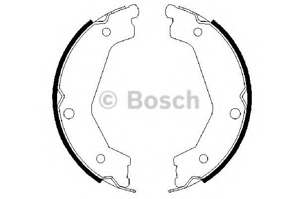 Set saboti frana, frana de mana KIA SORENTO I (JC) (2002 - 2009) BOSCH 0 986 487 708 piesa NOUA