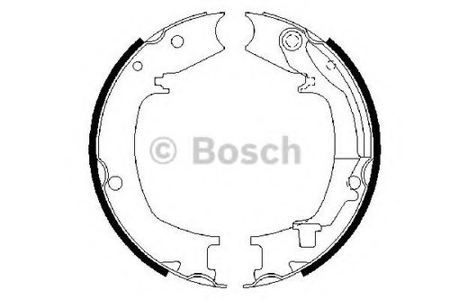 Set saboti frana, frana de mana KIA SPORTAGE (JE, KM) (2004 - 2016) BOSCH 0 986 487 711 piesa NOUA