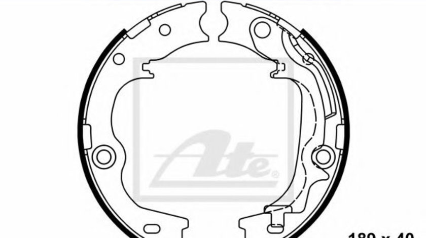 Set saboti frana, frana de mana KIA SPORTAGE (SL) (2009 - 2016) ATE 03.0137-3030.2 piesa NOUA