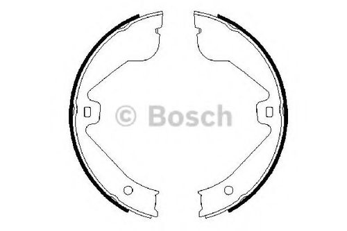 Set saboti frana, frana de mana LAND ROVER RANGE ROVER III (LM) (2002 - 2012) BOSCH 0 986 487 705 pi...