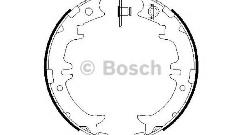 Set saboti frana, frana de mana LEXUS GS (UZS161, JZS160, UZS160) (1997 - 2005) BOSCH 0 986 487 615 piesa NOUA