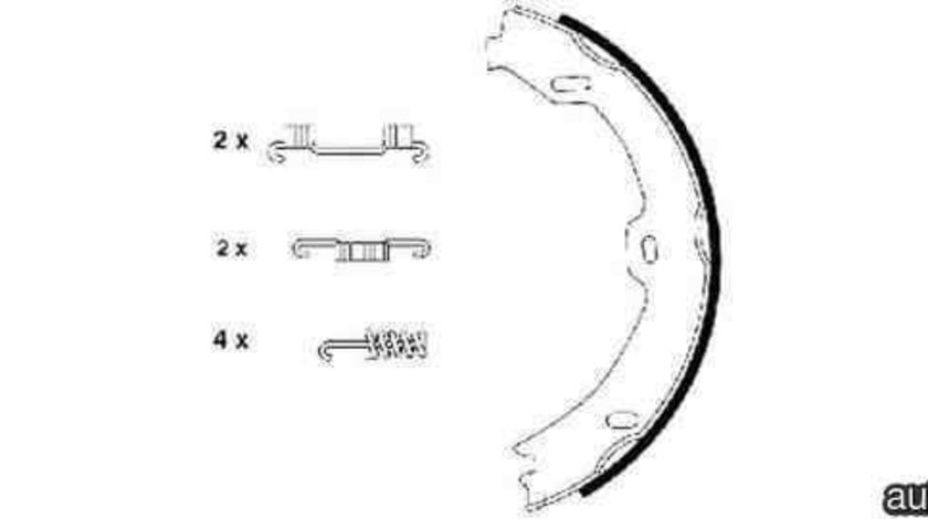 Set saboti frana, frana de mana MERCEDES-BENZ E-CLASS (W211) TEXTAR 91058800