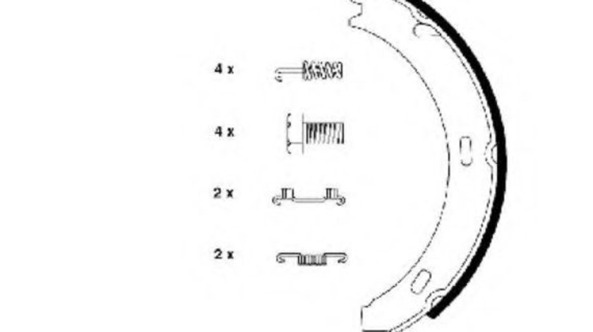 Set saboti frana, frana de mana MERCEDES C-CLASS Combi (S202) (1996 - 2001) TEXTAR 91032800 piesa NOUA