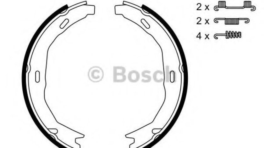 Set saboti frana, frana de mana MERCEDES C-CLASS (W204) (2007 - 2014) BOSCH 0 986 487 723 piesa NOUA