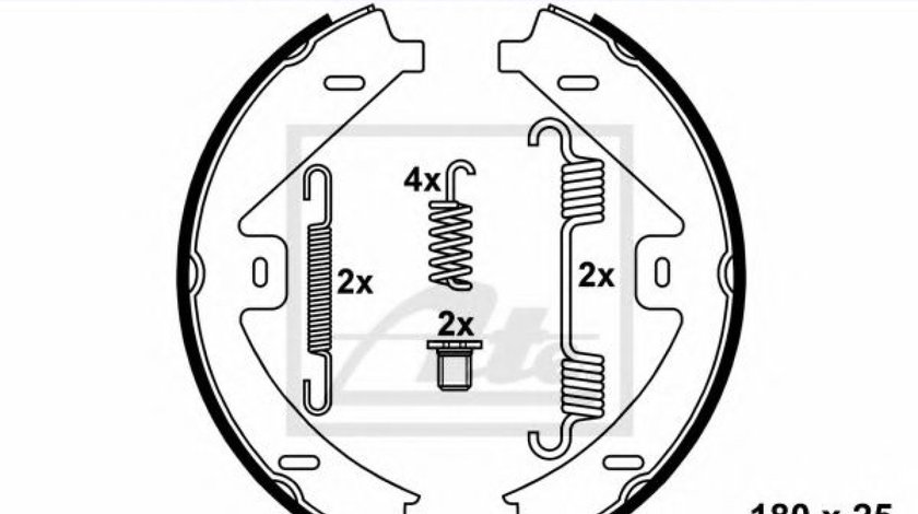 Set saboti frana, frana de mana MERCEDES C-CLASS Cupe (C204) (2011 - 2016) ATE 03.0137-4007.2 piesa NOUA