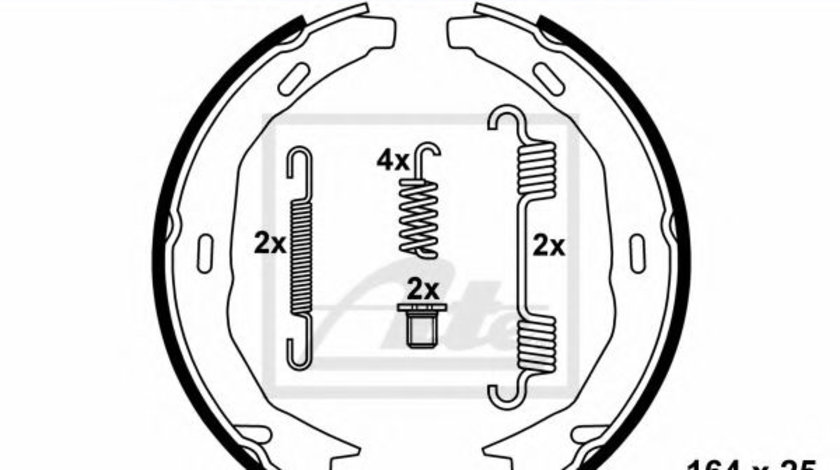 Set saboti frana, frana de mana MERCEDES C-CLASS (W204) (2007 - 2014) ATE 03.0137-4005.2 piesa NOUA