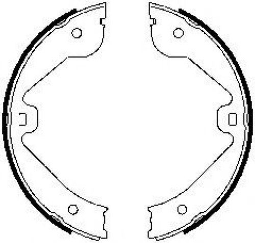 Set saboti frana, frana de mana MERCEDES GL-CLASS (X164) (2006 - 2012) FERODO FSB4000 piesa NOUA