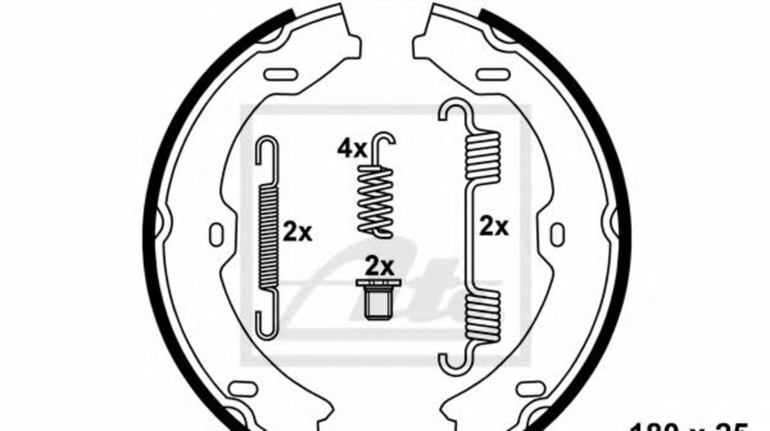 Set saboti frana, frana de mana MERCEDES S-CLASS Cupe (C216) (2006 - 2013) ATE 03.0137-4006.2 piesa NOUA