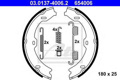 Set saboti frana, frana de mana MERCEDES S-CLASS Cupe (C216) (2006 - 2013) ATE 03.0137-4006.2 piesa ...