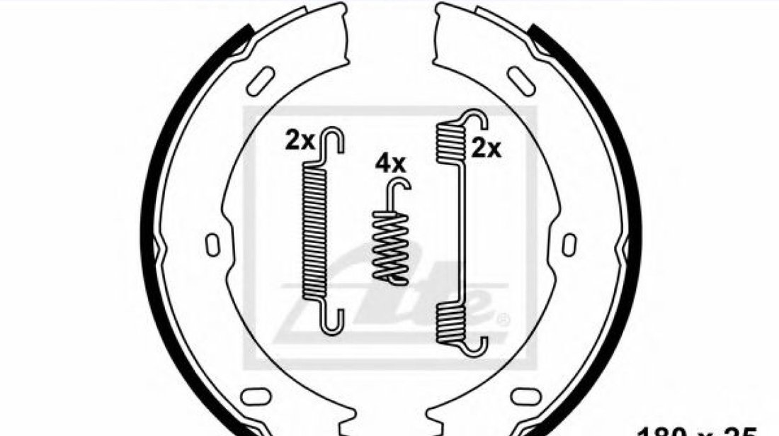 Set saboti frana, frana de mana MERCEDES SPRINTER 3,5-t caroserie (906) (2006 - 2016) ATE 03.0137-4003.2 piesa NOUA