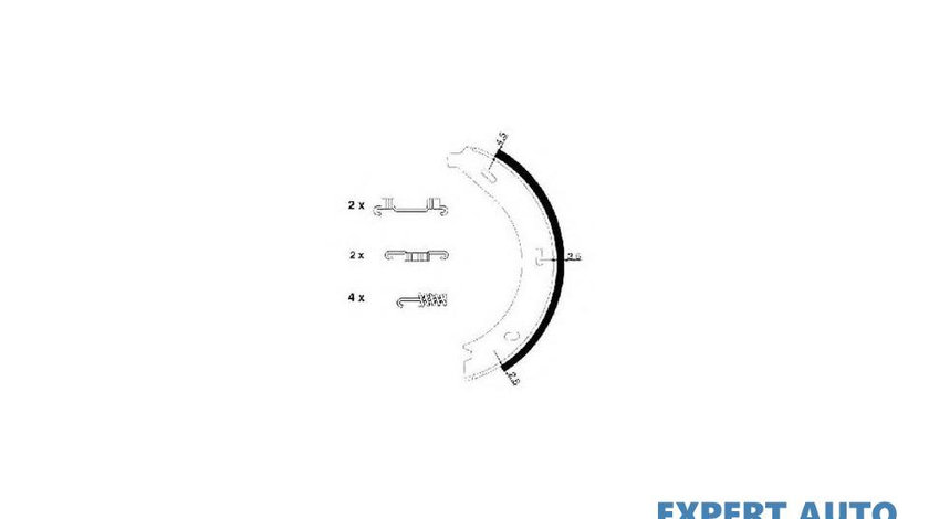 Set saboti frana, frana de mana Mercedes V-CLASS (638/2) 1996-2003 #2 0024204720