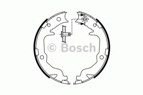 Set saboti frana, frana de mana MITSUBISHI ASX Van (GA_W) (2010 - 2016) BOSCH 0 986 487 766 piesa NO...