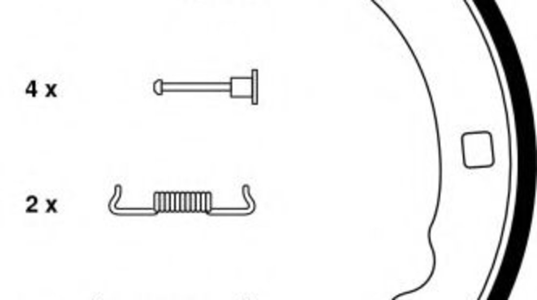 Set saboti frana, frana de mana PEUGEOT 406 (8B) (1995 - 2005) TEXTAR 91054800 piesa NOUA