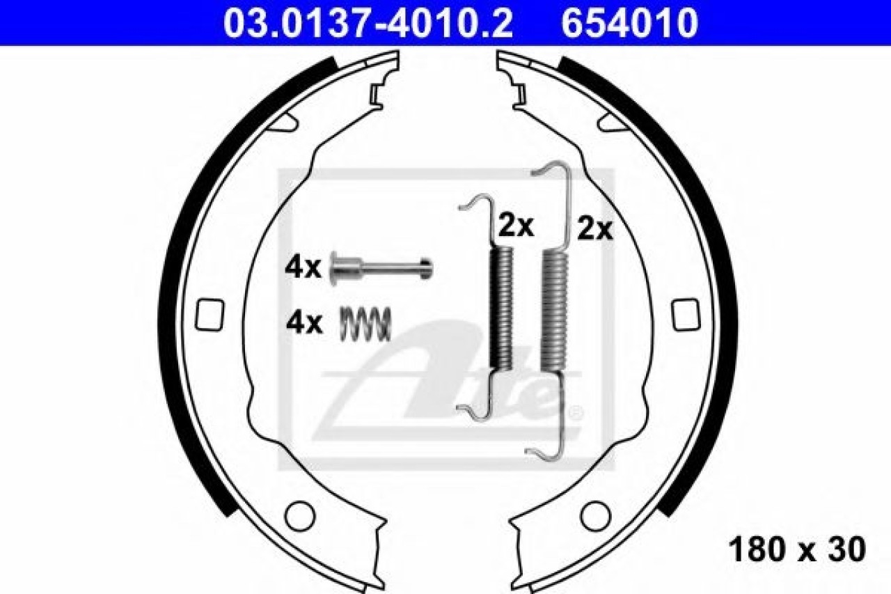 Set saboti frana, frana de mana PEUGEOT 406 (8B) (1995 - 2005) ATE 03.0137-4010.2 piesa NOUA