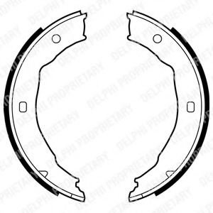 Set saboti frana, frana de mana PEUGEOT 406 (8B) (1995 - 2005) DELPHI LS1881 piesa NOUA