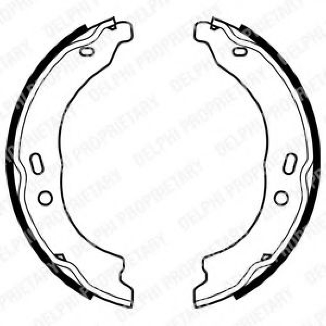 Set saboti frana, frana de mana PEUGEOT BOXER bus (2006 - 2016) DELPHI LS1978 piesa NOUA