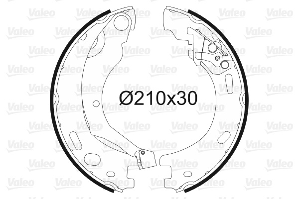 Set saboti frana, frana de mana puntea spate (564200 VALEO) LAND ROVER
