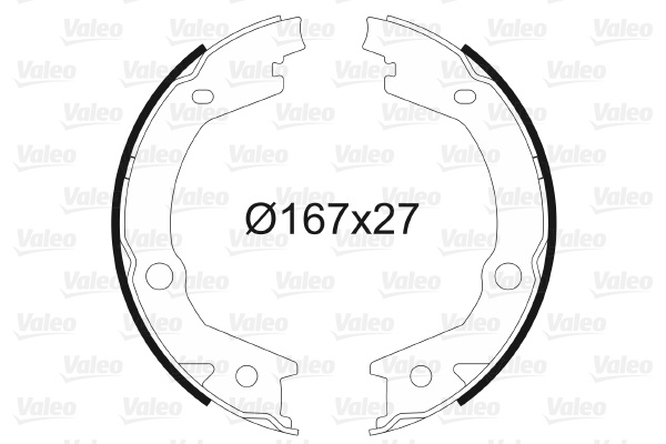 Set saboti frana, frana de mana puntea spate (564162 VALEO) HYUNDAI,KIA