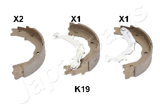 Set saboti frana, frana de mana puntea spate (GFK19AF JAPANPARTS) KIA