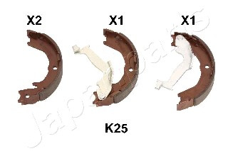 Set saboti frana, frana de mana puntea spate (GFK25AF JAPANPARTS) KIA