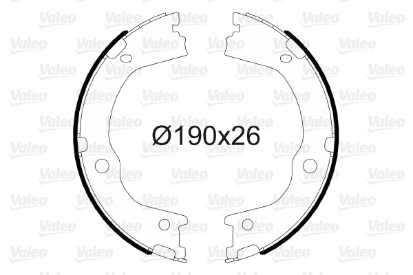 Set saboti frana, frana de mana puntea spate (564174 VALEO) HYUNDAI,KIA