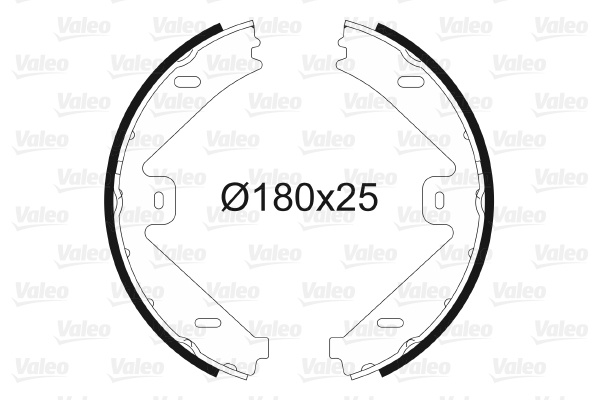 Set saboti frana, frana de mana puntea spate (564182 VALEO) MERCEDES-BENZ
