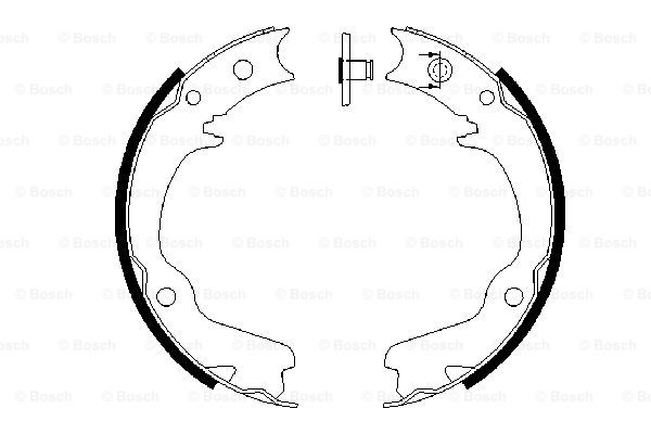 Set saboti frana, frana de mana puntea spate (0986487681 BOSCH) SUBARU