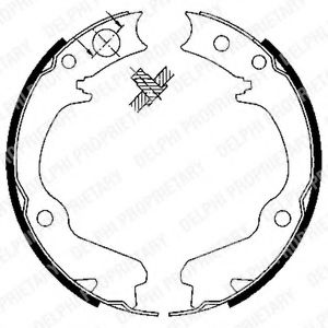 Set saboti frana, frana de mana SUBARU FORESTER (SF) (1997 - 2002) DELPHI LS1899 piesa NOUA