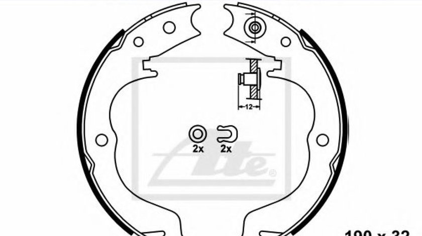 Set saboti frana, frana de mana SUBARU FORESTER (SH) (2008 - 2016) ATE 03.0137-3015.2 - produs NOU