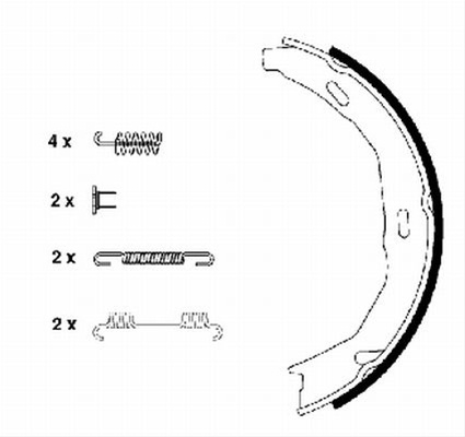 Set Saboti Frana, Frana De Mana Textar Mercedes-Benz 91066900