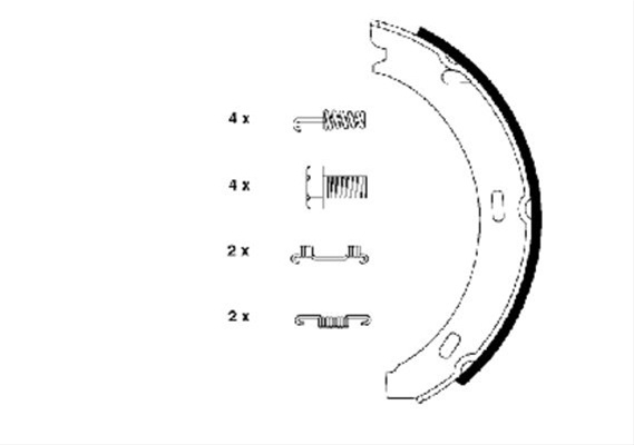 Set Saboti Frana, Frana De Mana Textar Mercedes-Benz 91032800