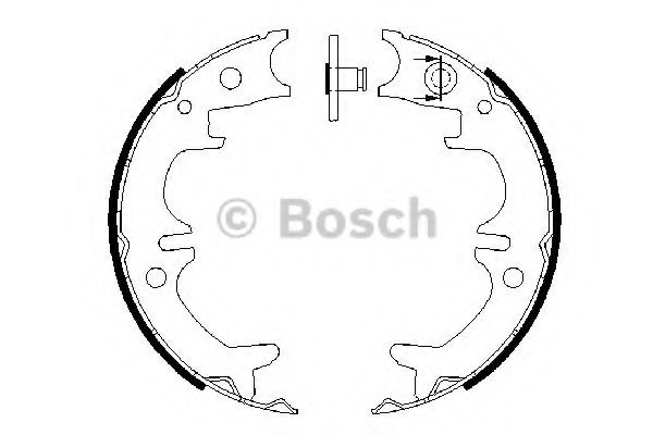Set saboti frana, frana de mana TOYOTA AVENSIS (T22) (1997 - 2003) BOSCH 0 986 487 680 piesa NOUA