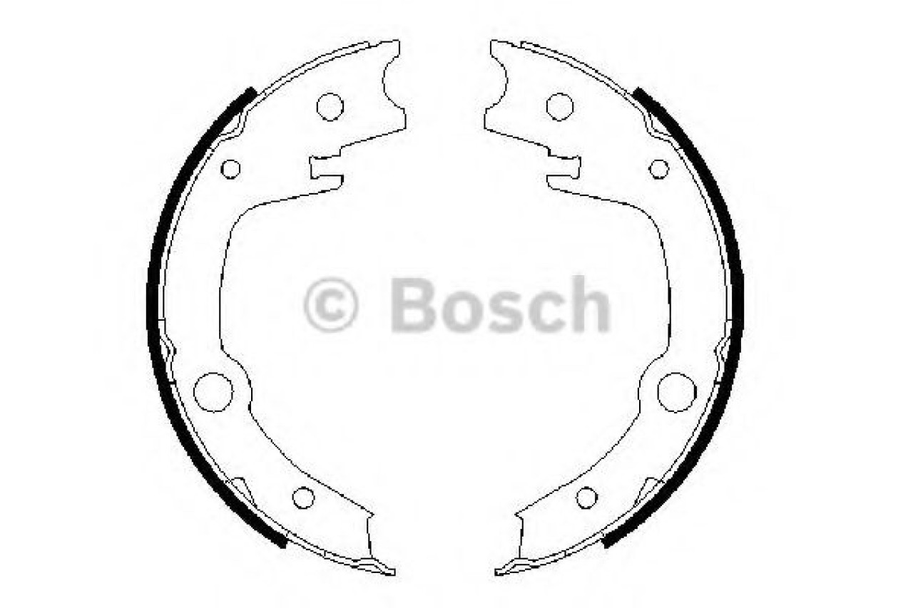 Set saboti frana, frana de mana TOYOTA AVENSIS (T25) (2003 - 2008) BOSCH 0 986 487 679 piesa NOUA