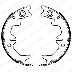 Set saboti frana, frana de mana TOYOTA AVENSIS Liftback (T22) (1997 - 2003) DELPHI LS1974 piesa NOUA