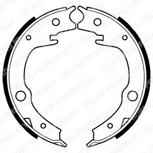 Set saboti frana, frana de mana TOYOTA AVENSIS Limuzina (T25) (2003 - 2008) DELPHI LS1994 piesa NOUA
