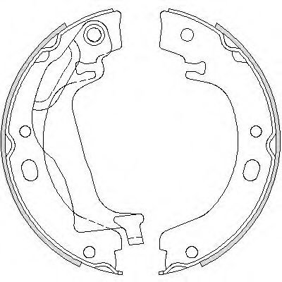 Set saboti frana, frana de mana TOYOTA COROLLA Combi (E12J, E12T) (2001 - 2007) REMSA 4753.00 piesa ...