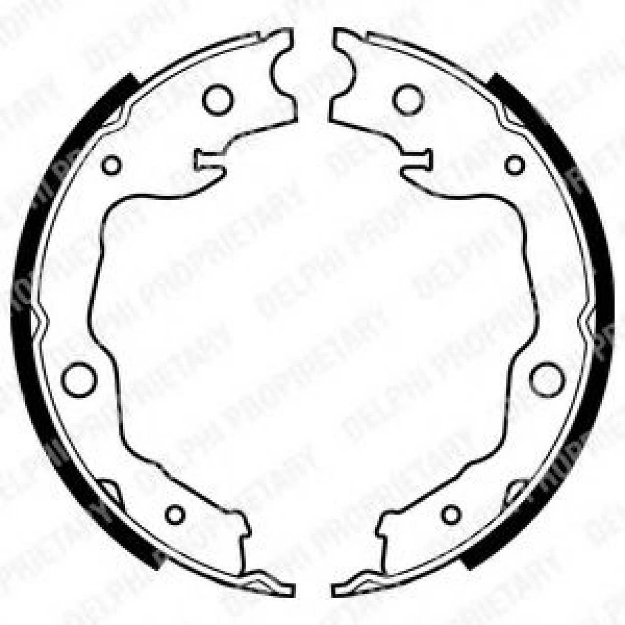 Set saboti frana, frana de mana TOYOTA RAV 4 III (ACA3, ACE, ALA3, GSA3, ZSA3) (2005 - 2016) DELPHI LS1999 piesa NOUA