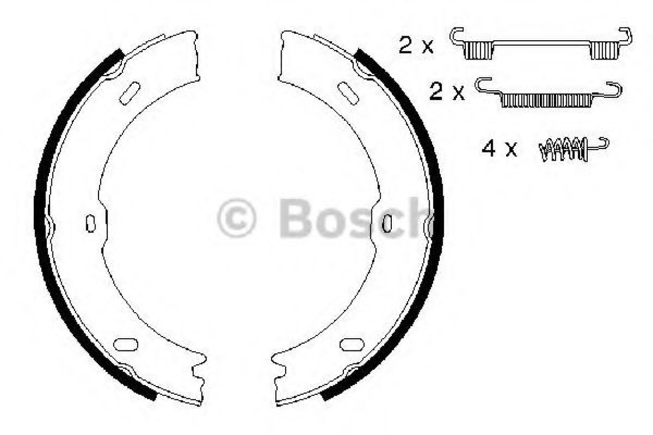 Set saboti frana, frana de mana VW CRAFTER 30-35 bus (2E) (2006 - 2016) BOSCH 0 986 487 720 piesa NOUA