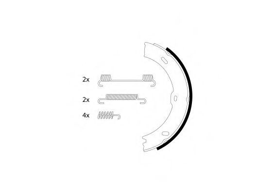 Set saboti frana, frana de mana VW CRAFTER 30-50 caroserie (2E) (2006 - 2016) TEXTAR 91066800 piesa NOUA