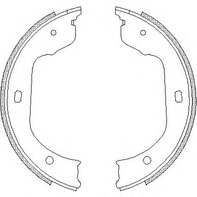 Set saboti frana, frana de mana VW MULTIVAN V (7HM, 7HN, 7HF, 7EF, 7EM, 7EN) (2003 - 2015) REMSA 4740.00 piesa NOUA