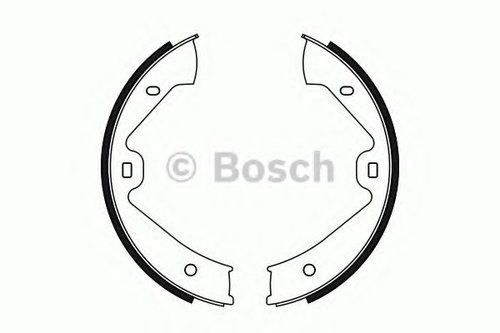 Set saboti frana, frana de mana VW TOUAREG (7P5) (2010 - 2016) BOSCH 0 986 487 755 piesa NOUA