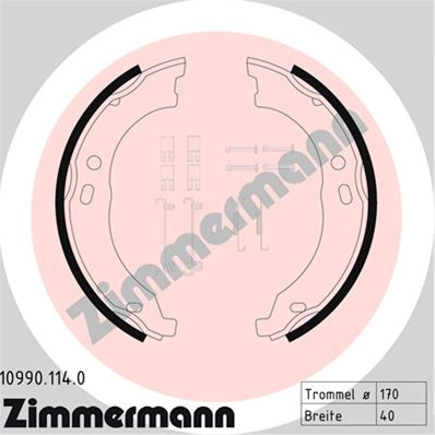 Set Saboti Frana, Frana De Mana Zimmermann Citroen/Peugeot 10990.114.0