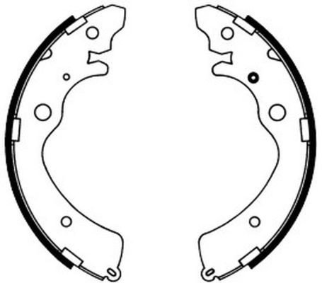 Set saboti frana HONDA CIVIC VII Hatchback (EU, EP, EV) (1999 - 2006) JAPANPARTS GF-411AF piesa NOUA