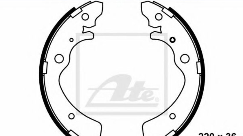 Set saboti frana HONDA CIVIC VII Limuzina (ES) (2000 - 2006) ATE 03.0137-0287.2 piesa NOUA