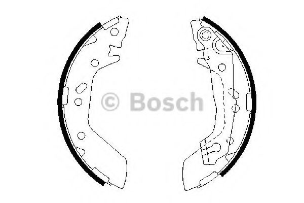 Set saboti frana HYUNDAI ACCENT II limuzina (LC) (1999 - 2006) BOSCH 0 986 487 655 piesa NOUA