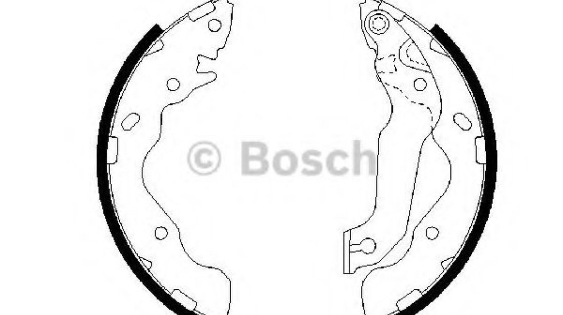 Set saboti frana HYUNDAI ACCENT II limuzina (LC) (1999 - 2006) BOSCH 0 986 487 673 piesa NOUA