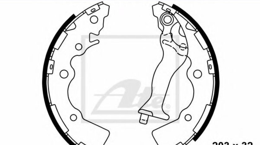 Set saboti frana HYUNDAI ACCENT III limuzina (MC) (2005 - 2010) ATE 03.0137-0495.2 piesa NOUA