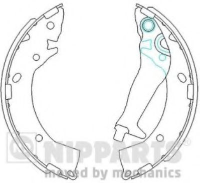 Set saboti frana HYUNDAI GETZ (TB) (2002 - 2010) NIPPARTS J3500524 piesa NOUA