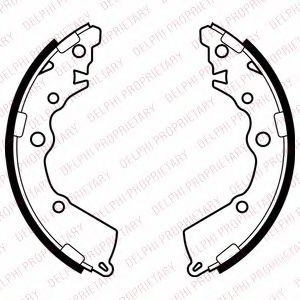 Set saboti frana HYUNDAI i10 (PA) (2007 - 2013) DELPHI LS2068 piesa NOUA